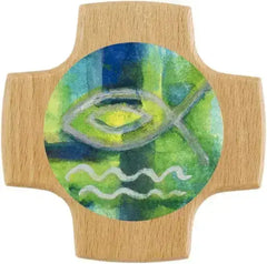 Holzkreuz "Fisch" - 4045451501559 Maria Laach