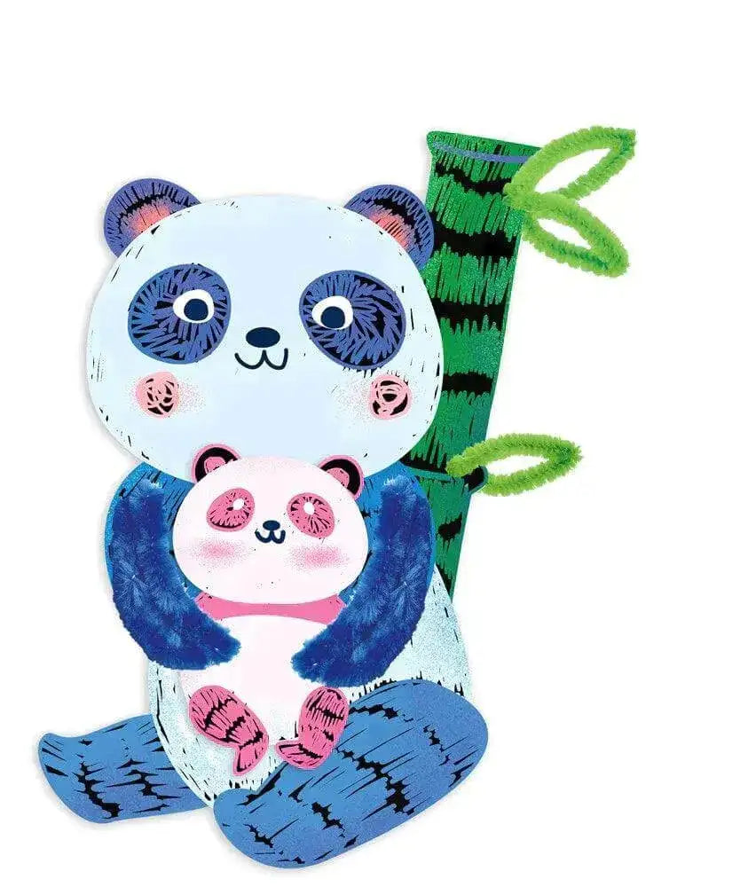 Kratzbilder Pfeifenputzer - Pandas Carletto