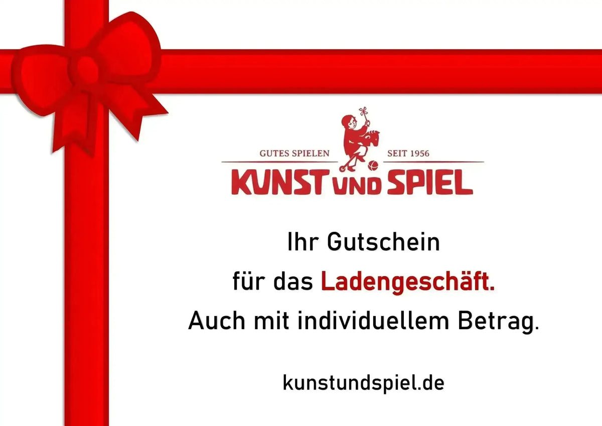 Kunst und Spiel Gutschein für das Ladengeschäft kunstundspiel