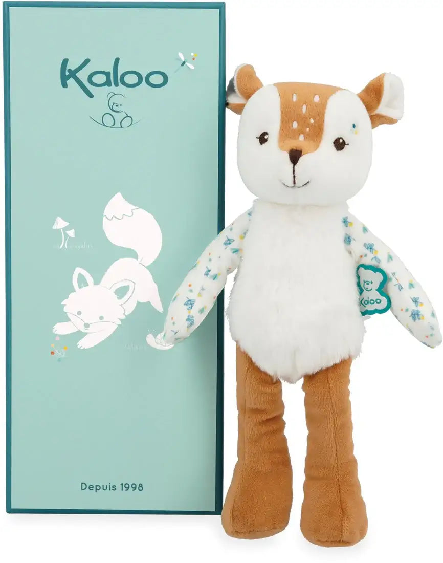 Kaloo Plüschhirsch mit Blumenmuster, nachhaltiges Spielzeug für Kinder