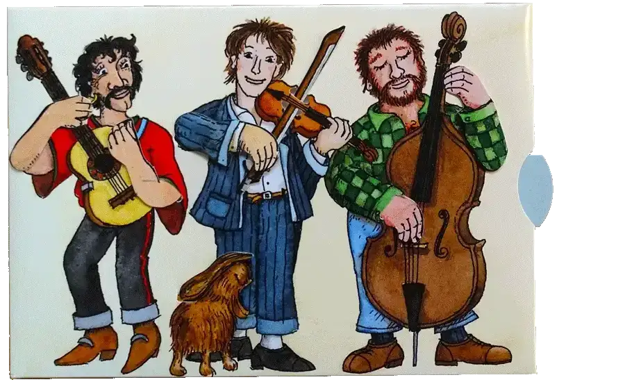 Lebende Karte zum Ziehen Musikanten