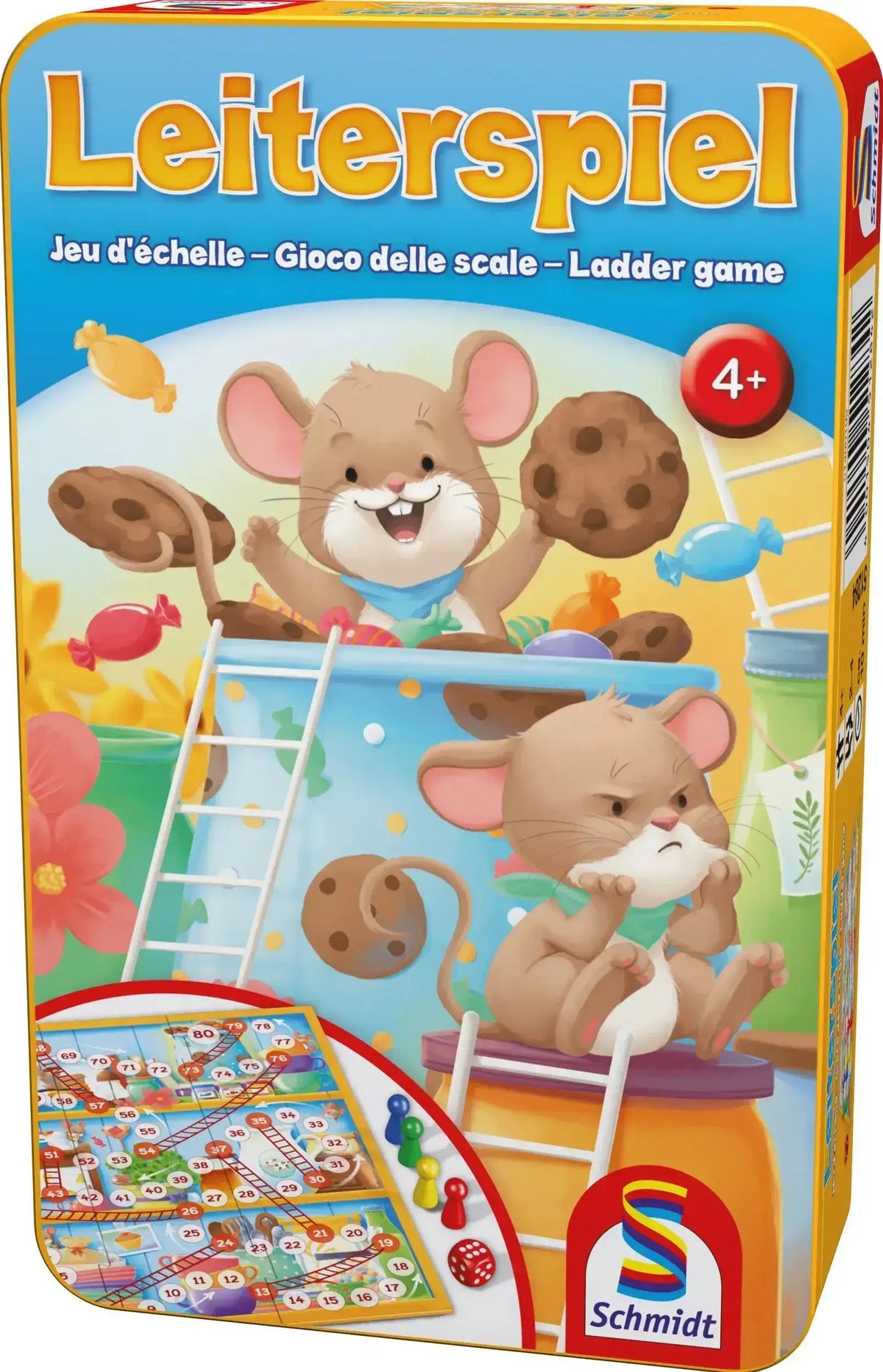 Leiterspiel - Reisespiel in der Metalldose - 51284 Schmidt Spiele