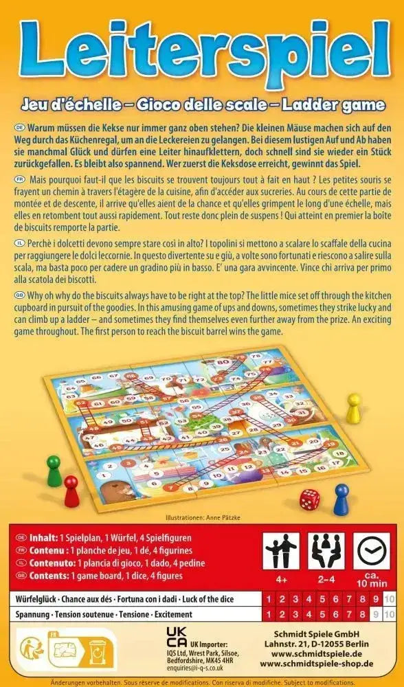 Leiterspiel - Reisespiel in der Metalldose - 51284 Schmidt Spiele