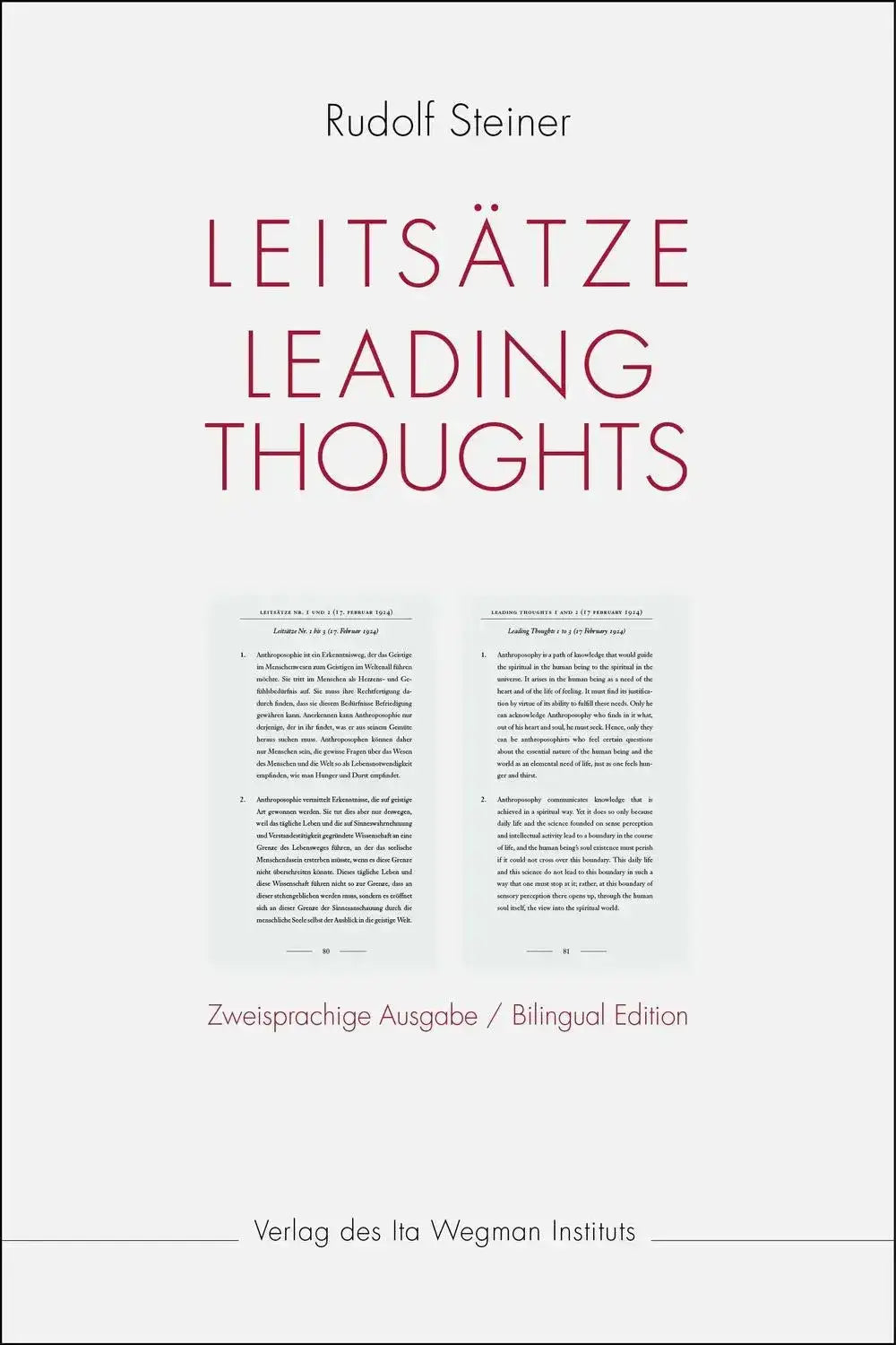 Leitsätze - Leading Thoughts - 9783906947891 Ita Wegman Institut