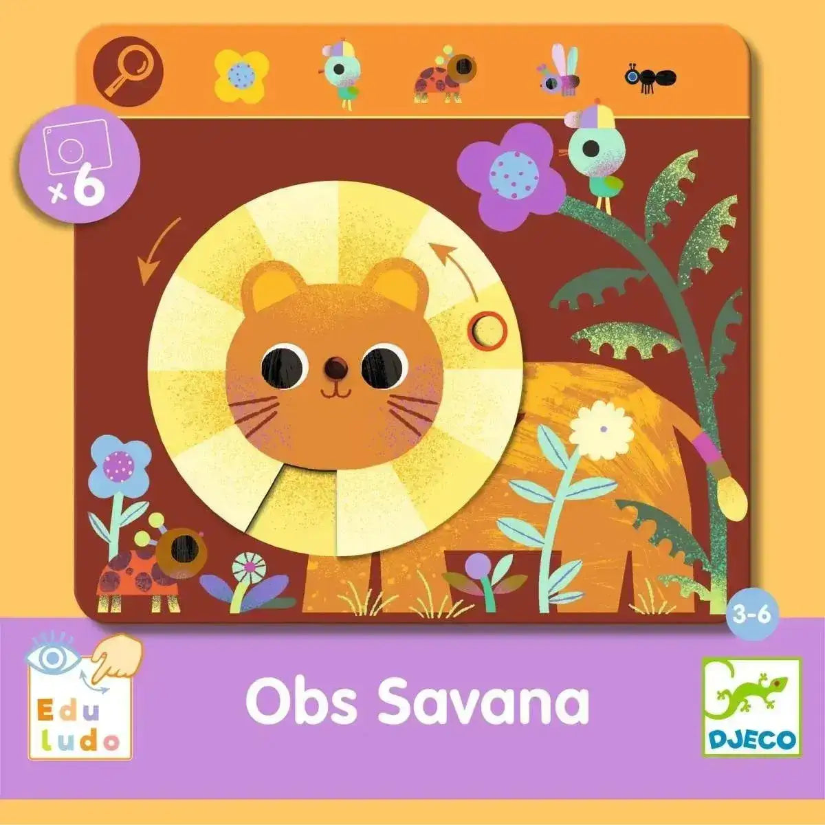 Lernspiel Obs Savana - Such- und Findespiel für Kinder ab 3 Jahre - DJ08234 Djeco