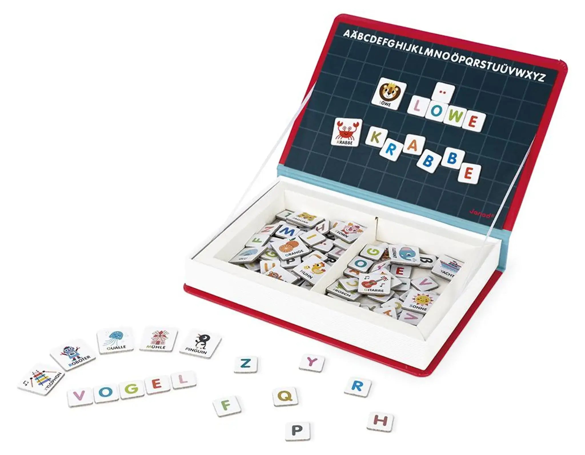 Buchstaben-Spielzeug mit Bildkarten und Alphabet für Kinder zum Lernen und Spielen