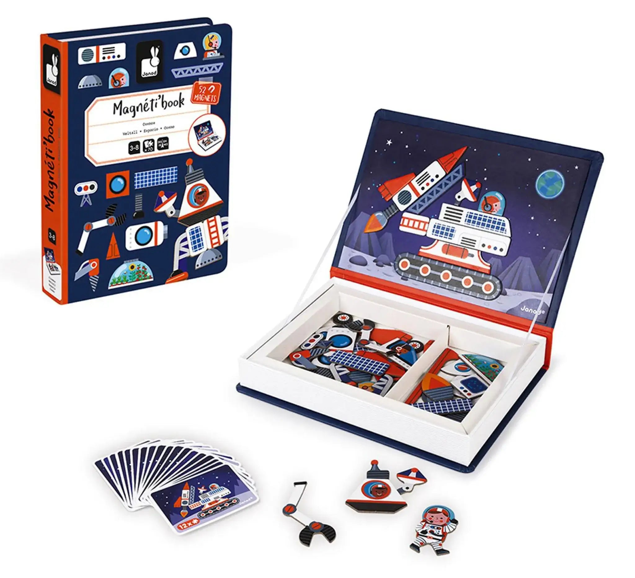 Magnetisches Spielbuch mit Weltraumthema und Magneten für Kinder