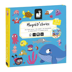 Magnéti’stories Meerestiere Magnetbuch mit 30 Magneten für Kinder 3-8 Jahre, nachhaltiges Spielzeug