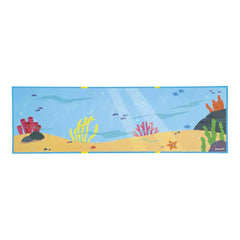 Bunter Unterwasser-Spielteppich mit Korallen, Fischen und Seesternen für Kinderzimmer