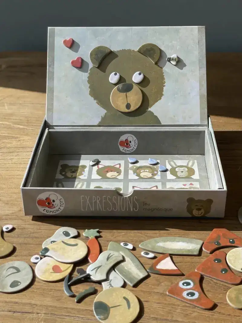Magnetisches Ausdrucksspiel mit Tiergesichtern und Emotionen für kindgerechtes Lernen und Spielen