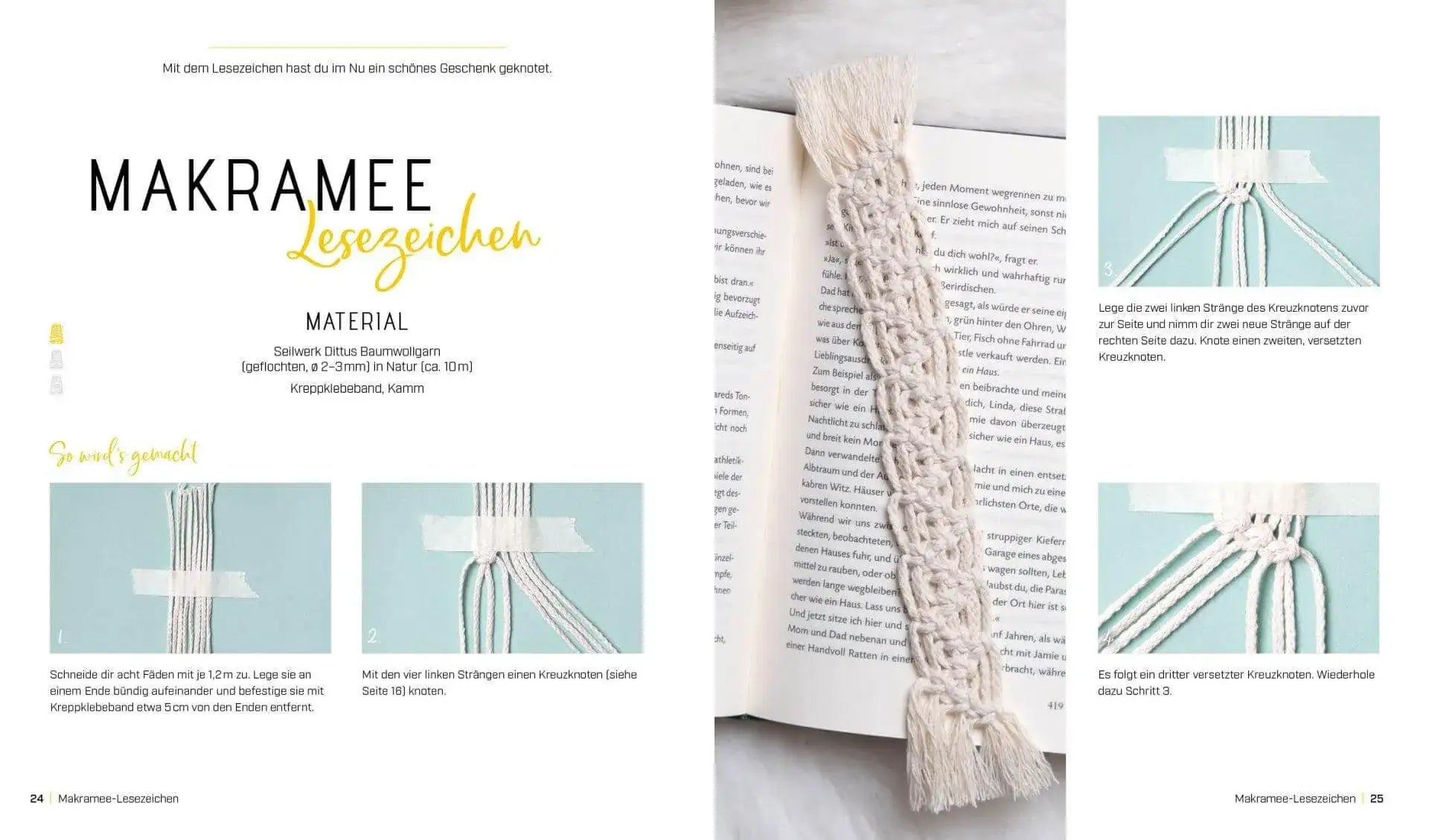 Makramee super easy - von Schlüsselanhänger bis Blumenampel - schnelle Knüpfprojekte für dich und dein Zuhause EMF-Verlag