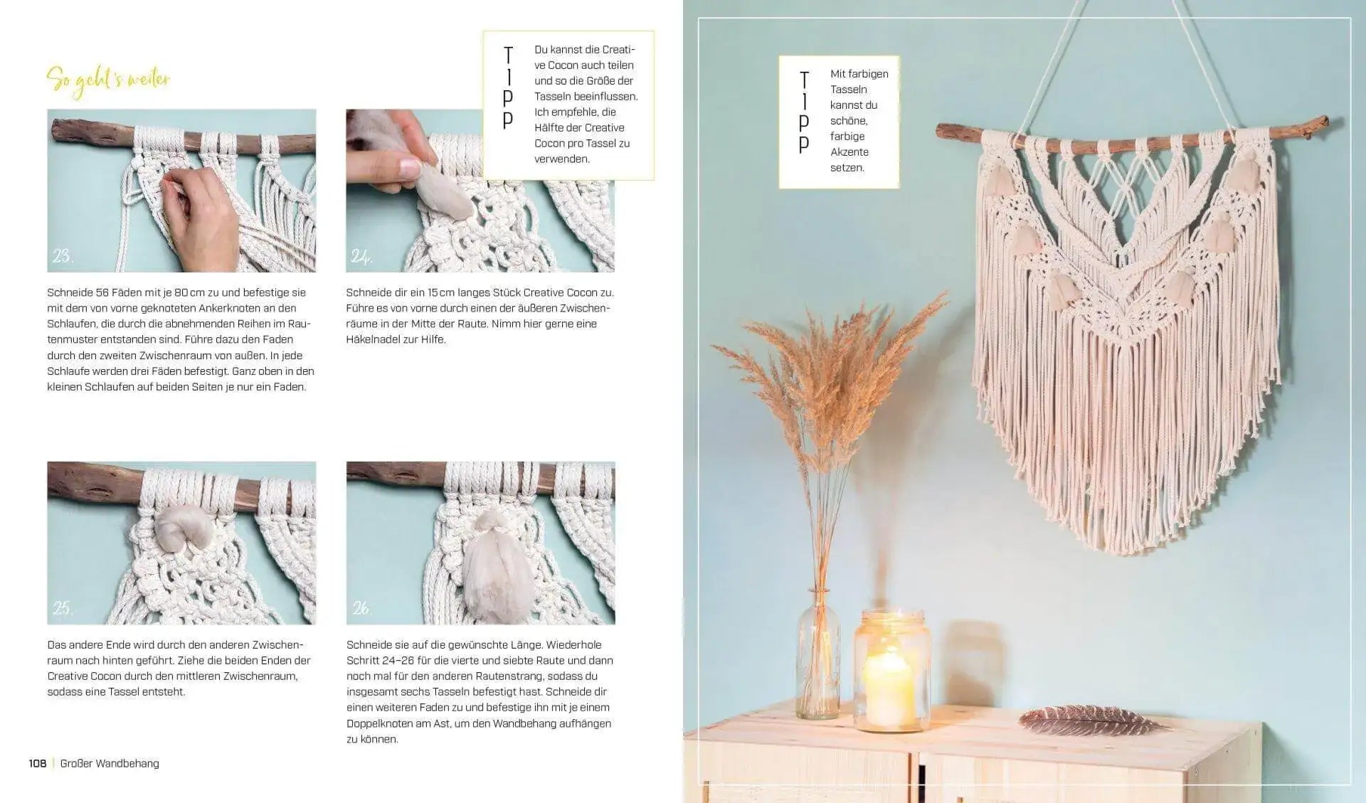 Makramee super easy - von Schlüsselanhänger bis Blumenampel - schnelle Knüpfprojekte für dich und dein Zuhause EMF-Verlag