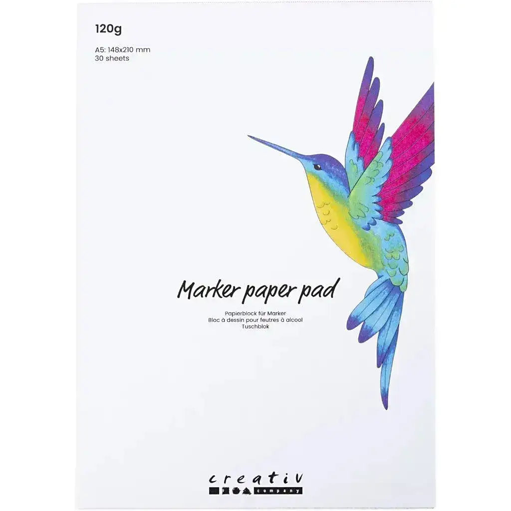 Markerpapier Block A5 - 30 Blatt 120g - Creativ Company