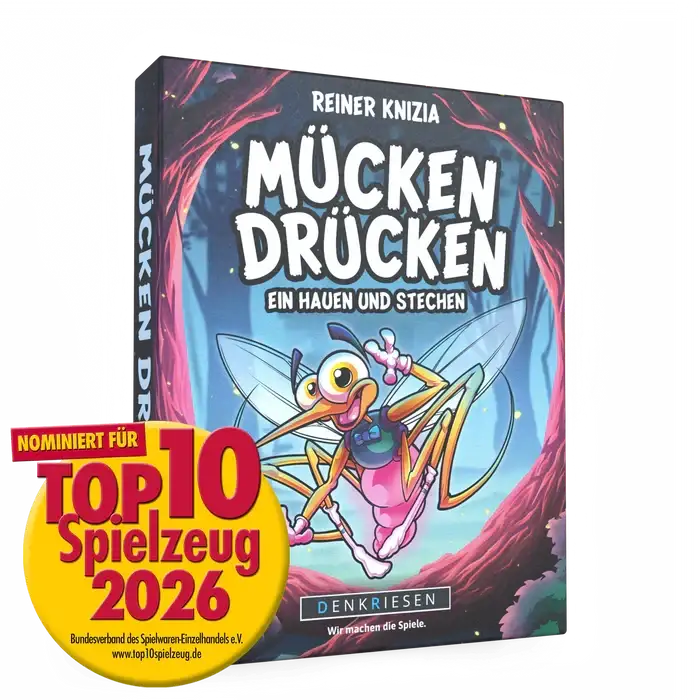 Mücken drücken – Ein Hauen und Stechen: Nachhaltiges Kinderspiel von Denkriesen, nominiert für Top 10 Spielzeug 2026