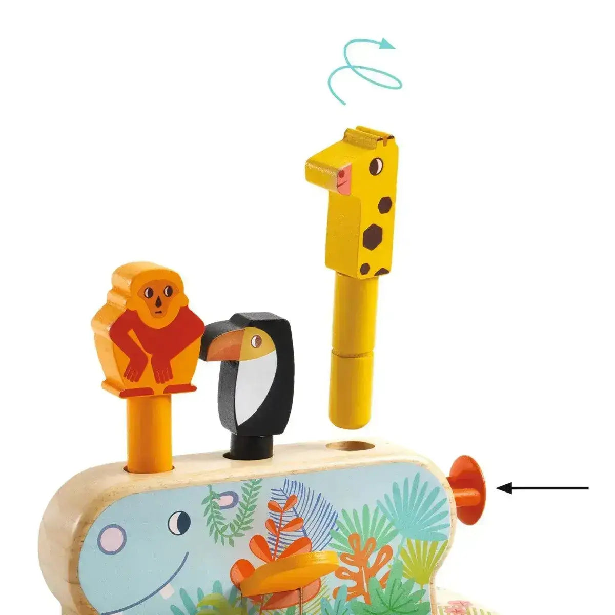 Multi Pop Holzspielzeug - Motorikspielzeug für Kleinkinder ab 18 Monate - DJ06291 Djeco