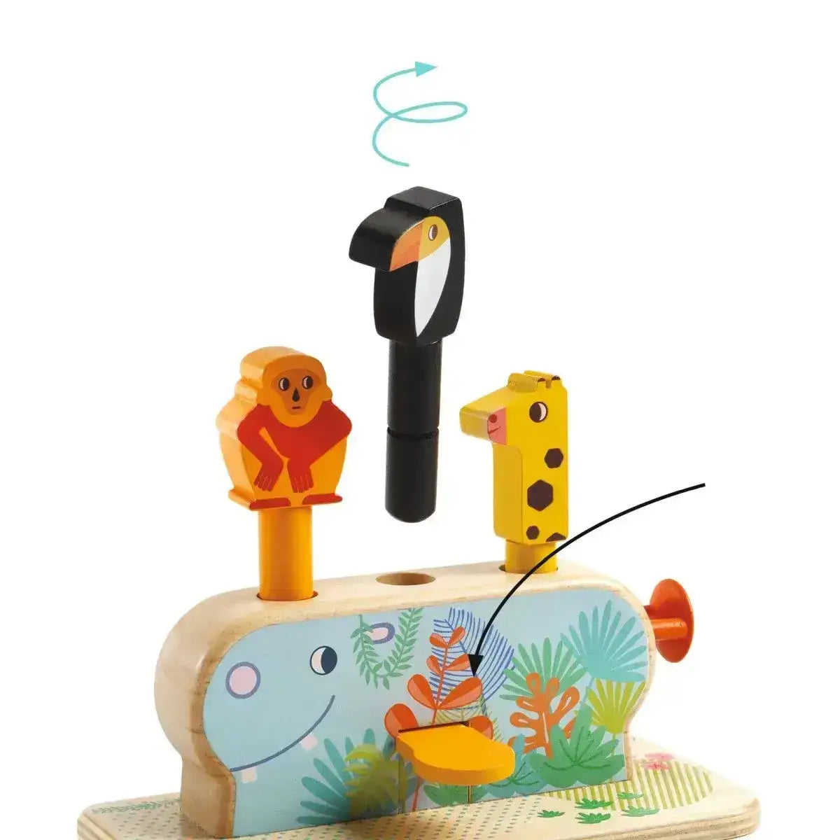 Multi Pop Holzspielzeug - Motorikspielzeug für Kleinkinder ab 18 Monate - DJ06291 Djeco