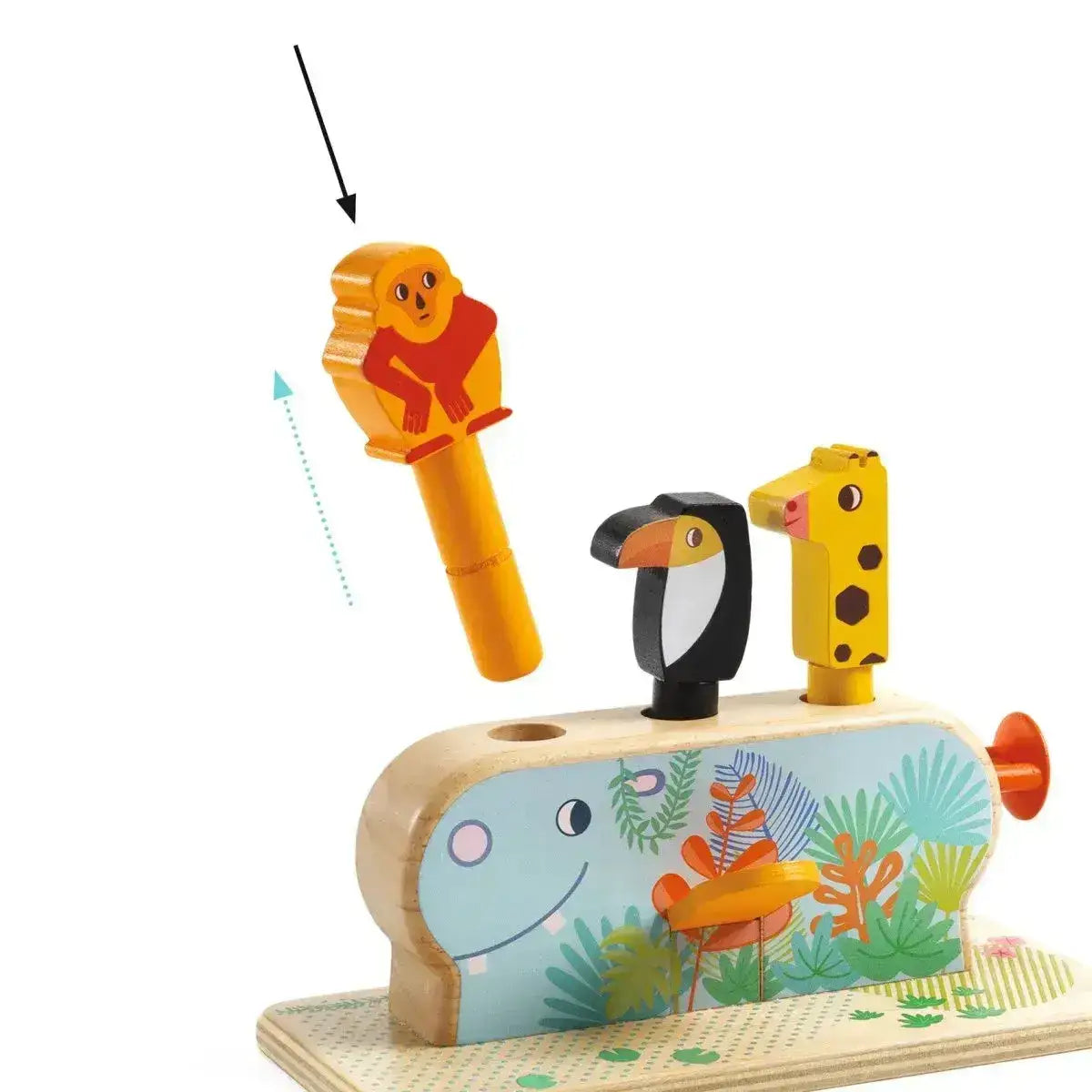 Multi Pop Holzspielzeug - Motorikspielzeug für Kleinkinder ab 18 Monate - DJ06291 Djeco