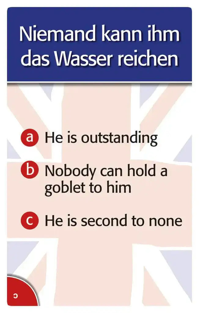 Now goes me a light up - ein lustiges Spiel um englische Redewendungen Moses