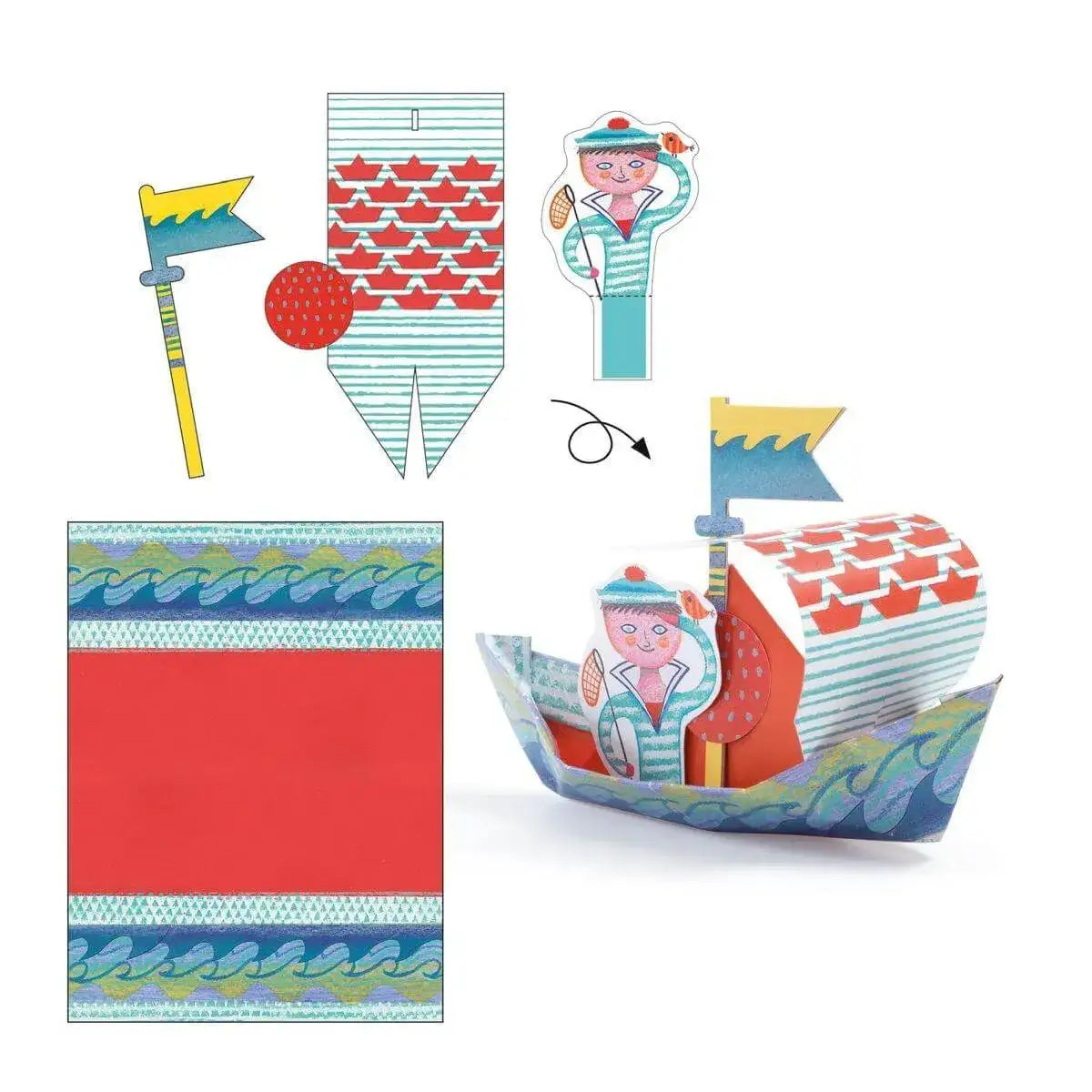 Origami Schiffe auf dem Wasser Djeco