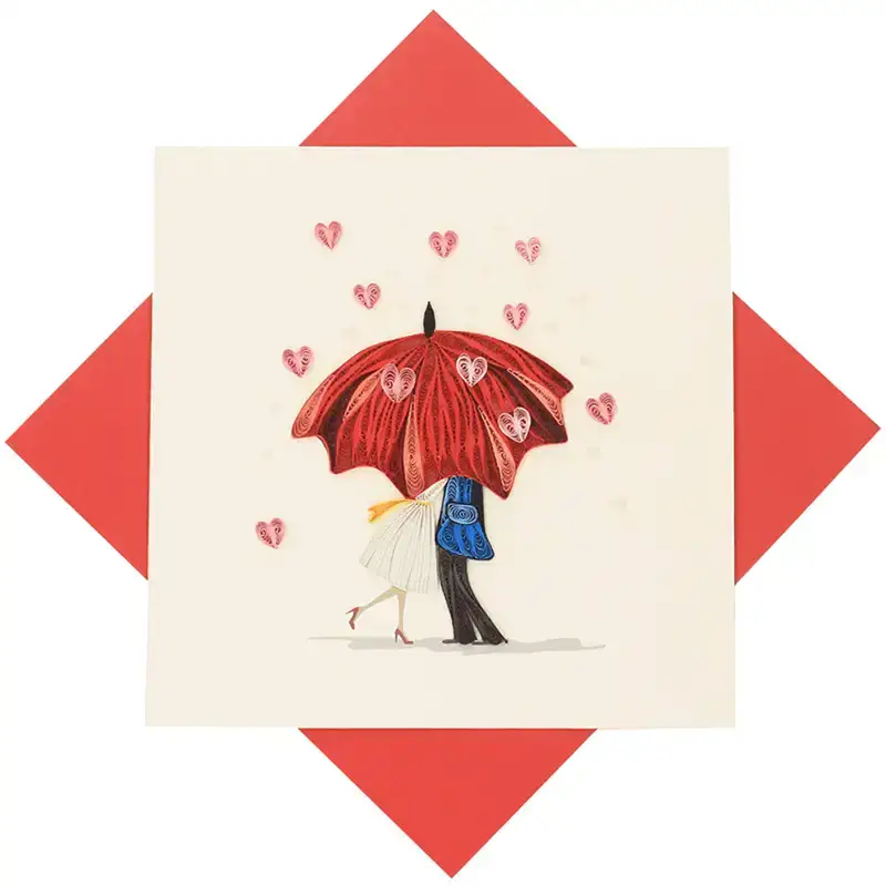 Origamo Karte - Herz-regen Paladise