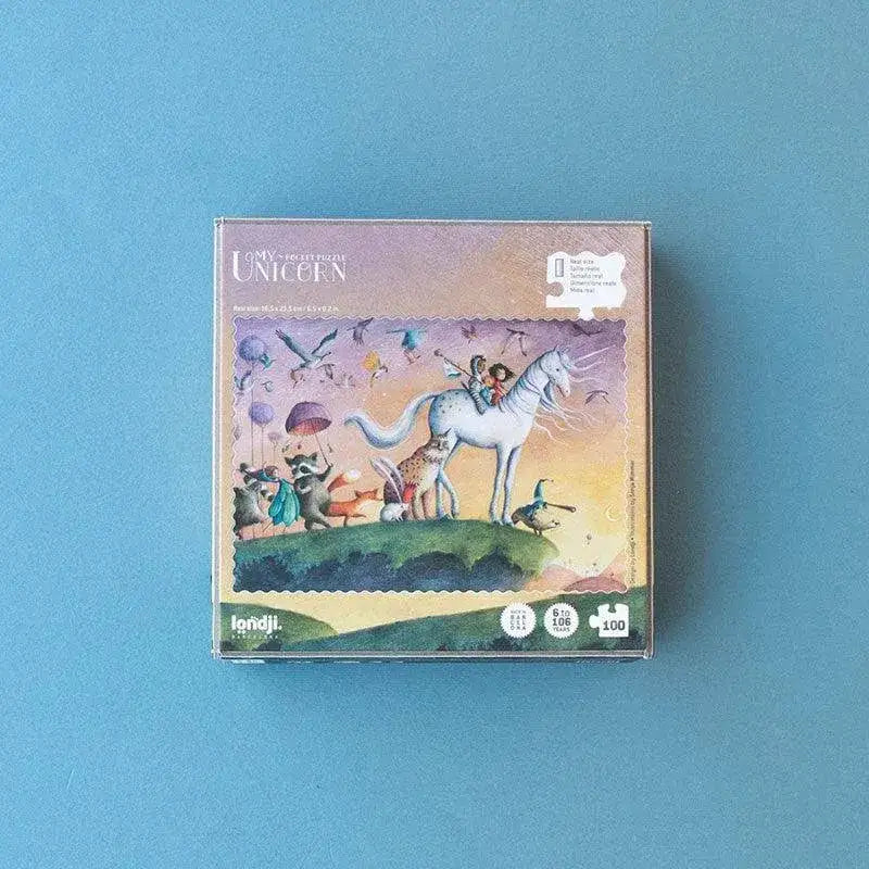 Puzzle 100 Teile - Pocket Unicorn Londji