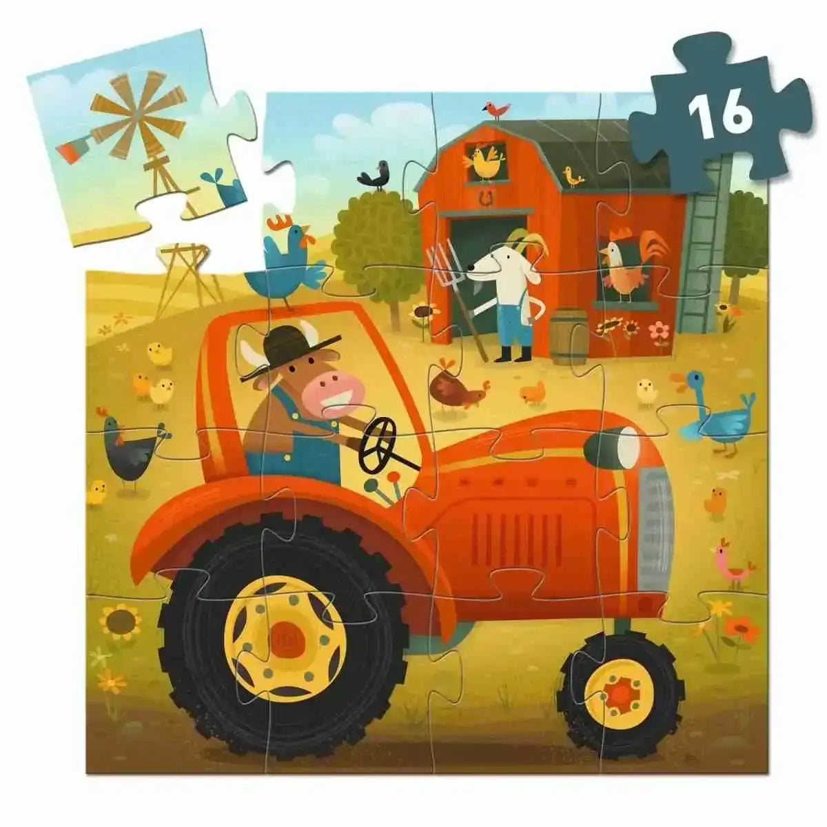 Puzzle 16 Teile - Traktor - DJ07275 Djeco