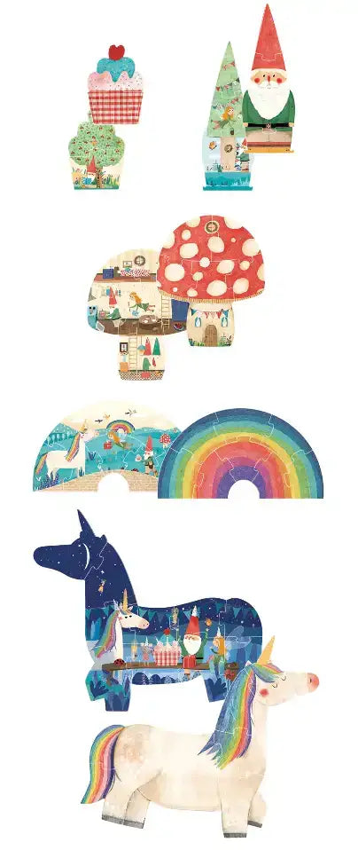 Puzzle 2-10 Teile Happy Birthday Unicorn! Londji
