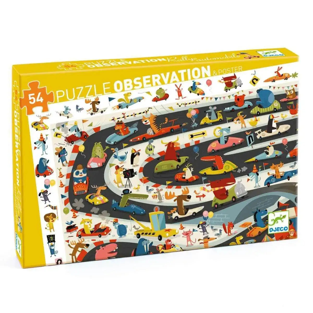 Puzzle 54 Teile - Auto Rally Djeco