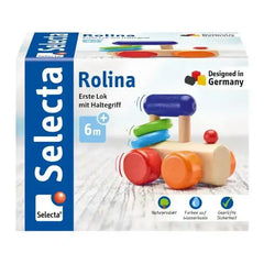 Rolina, Lok-Greifling mit Haltegriff aus Holz, 8,5 cm - Selecta
