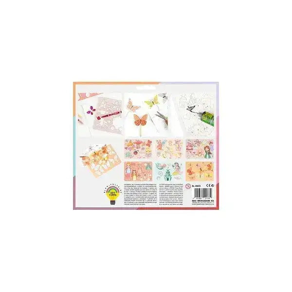Schablonen Set kreativ Prinzessin, Schmetterling, Einhorn, Meerjungfrau - 40613 Folia
