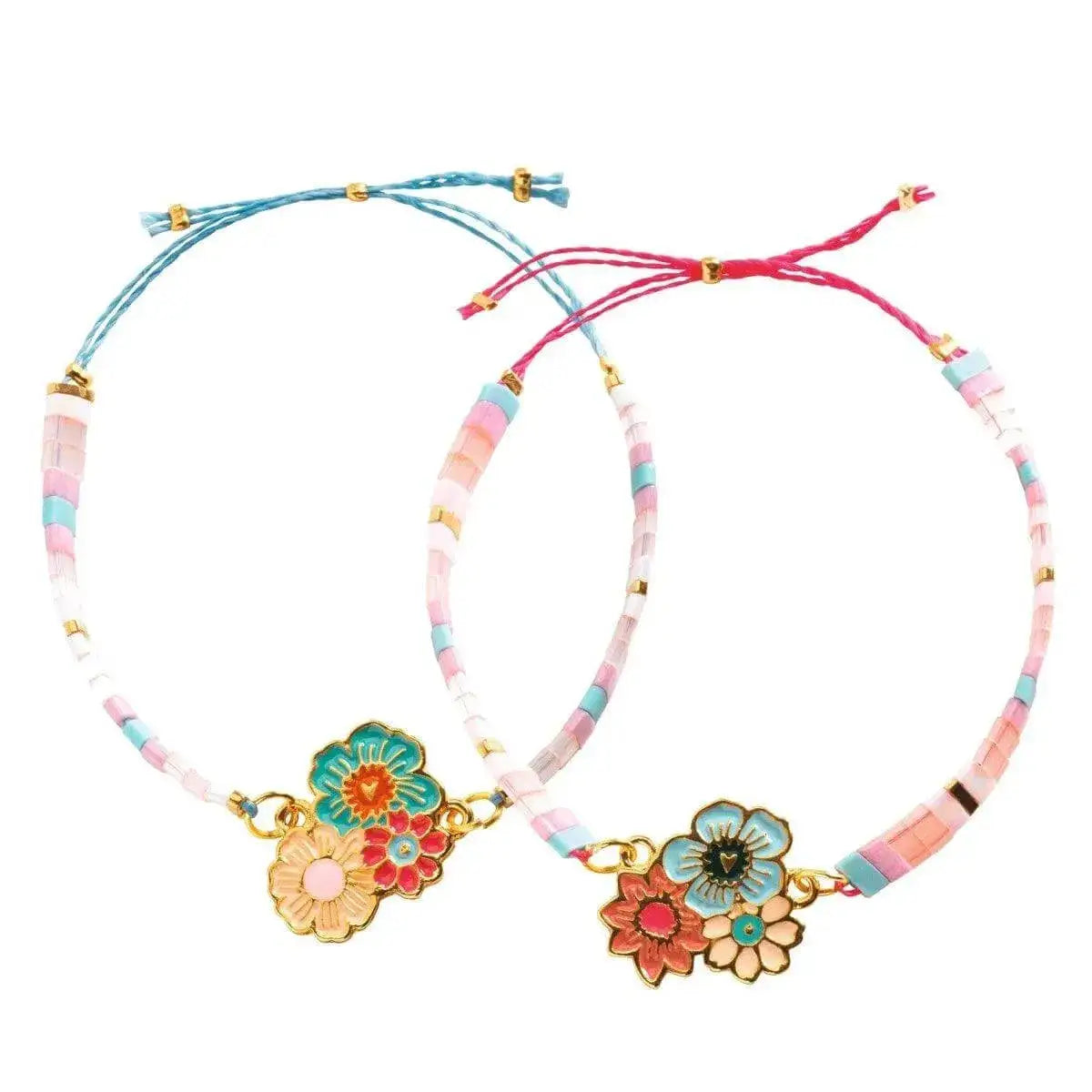 Schmuck basteln Blumen - 94 Perlen Djeco