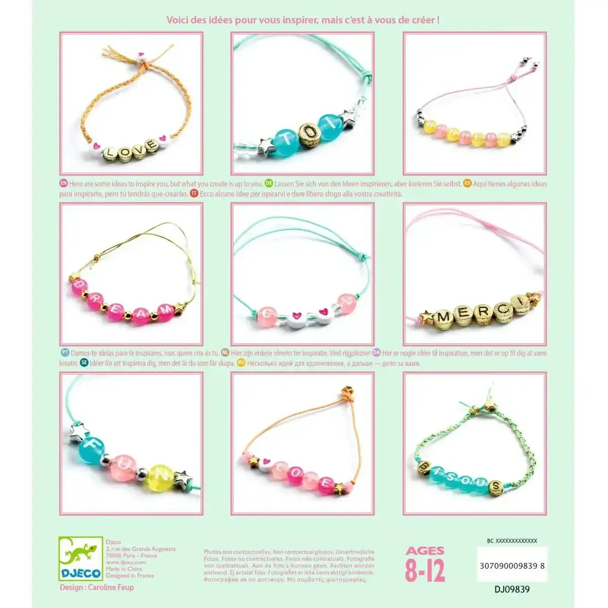 Schmuck basteln: Buchstaben - DJ09839 Djeco