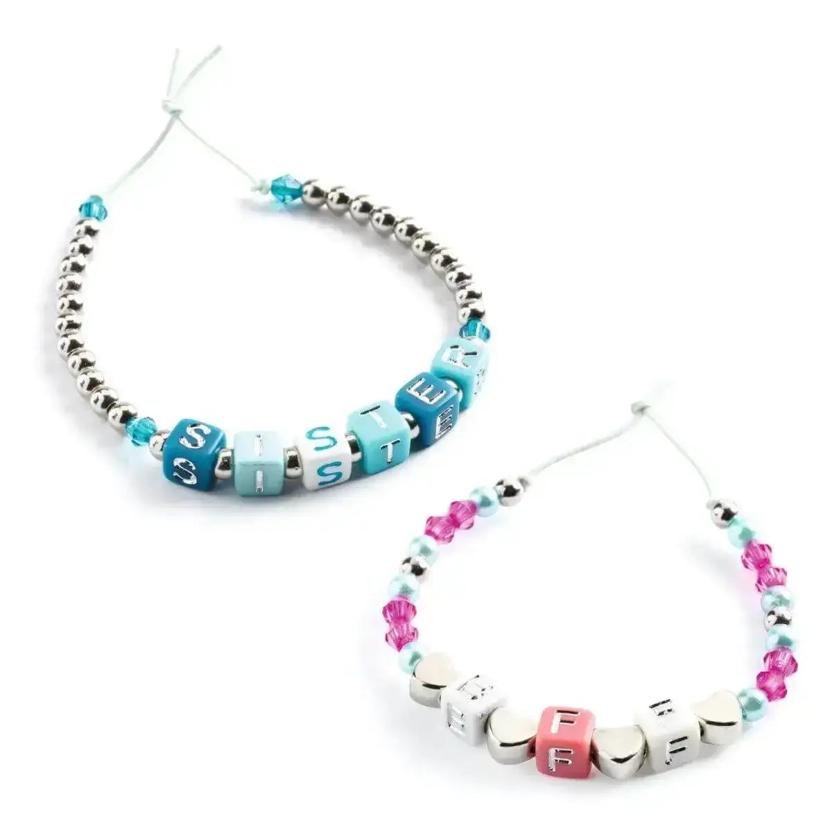 Schmuck basteln - Buchstaben silber Djeco