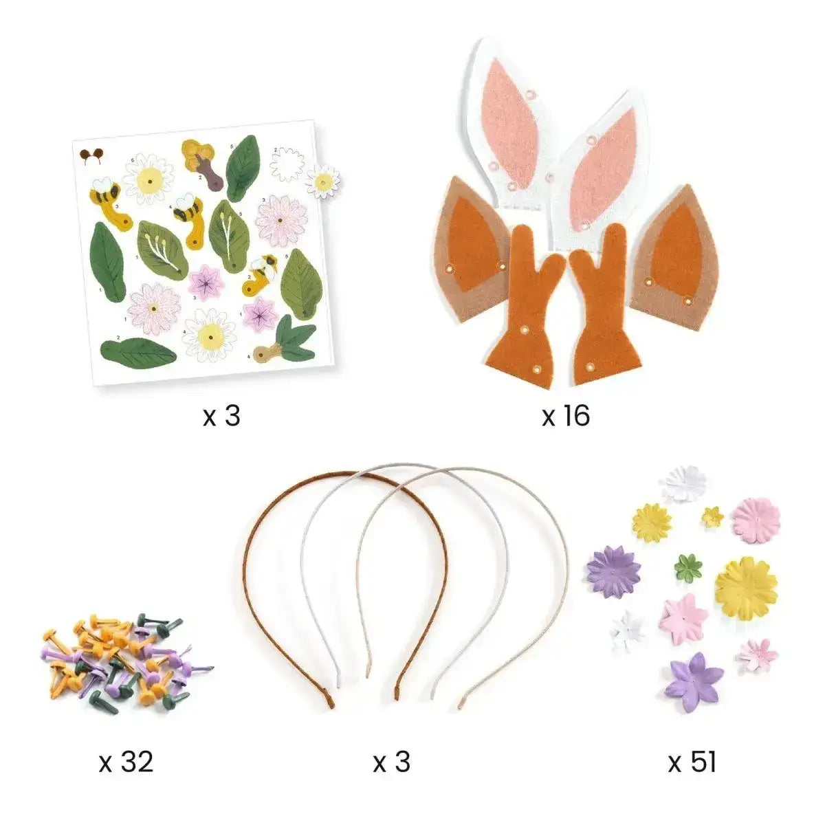 Schmuck basteln: Haarreif Flower Friends DIY - DJ07927 Djeco