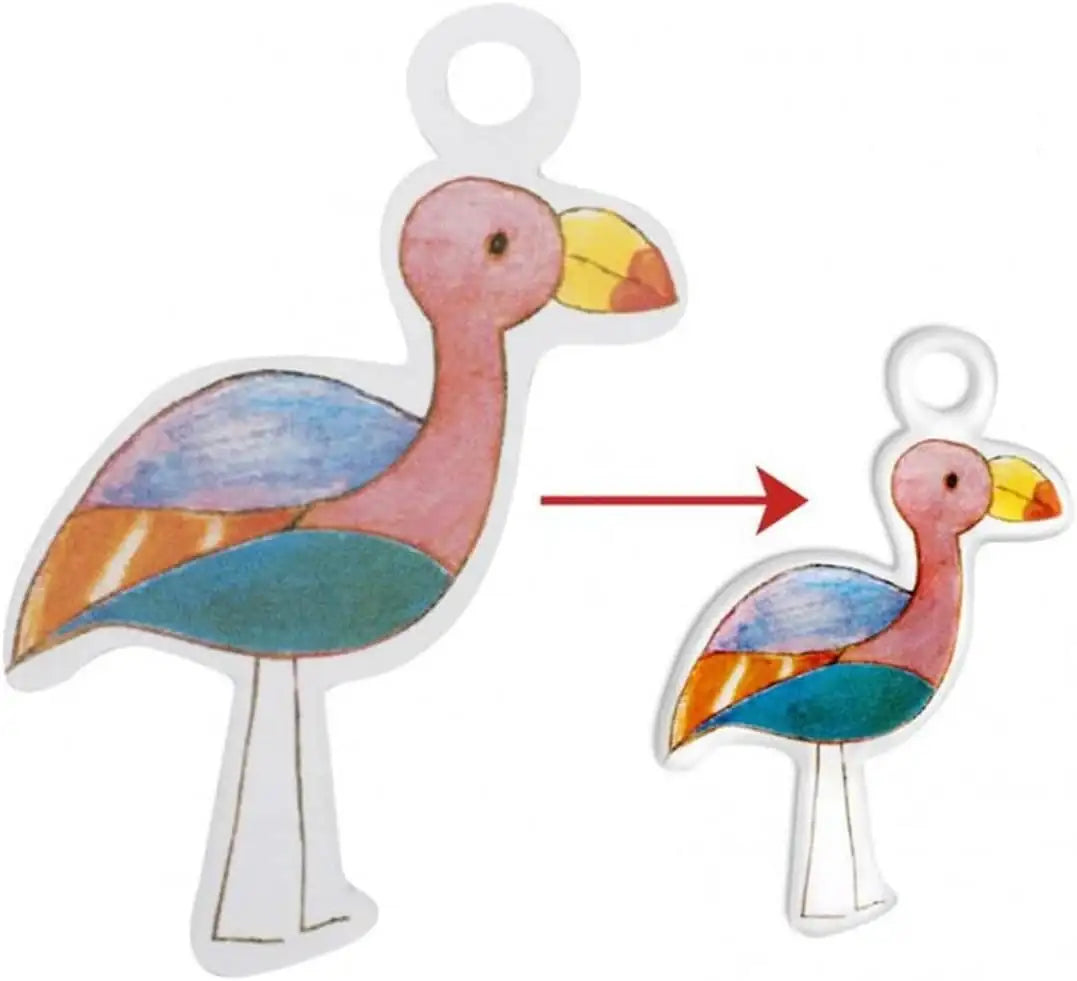 Bastelvorlage Flamingo zum Ausschneiden und Aufhängen, nachhaltiges Kinderbasteln