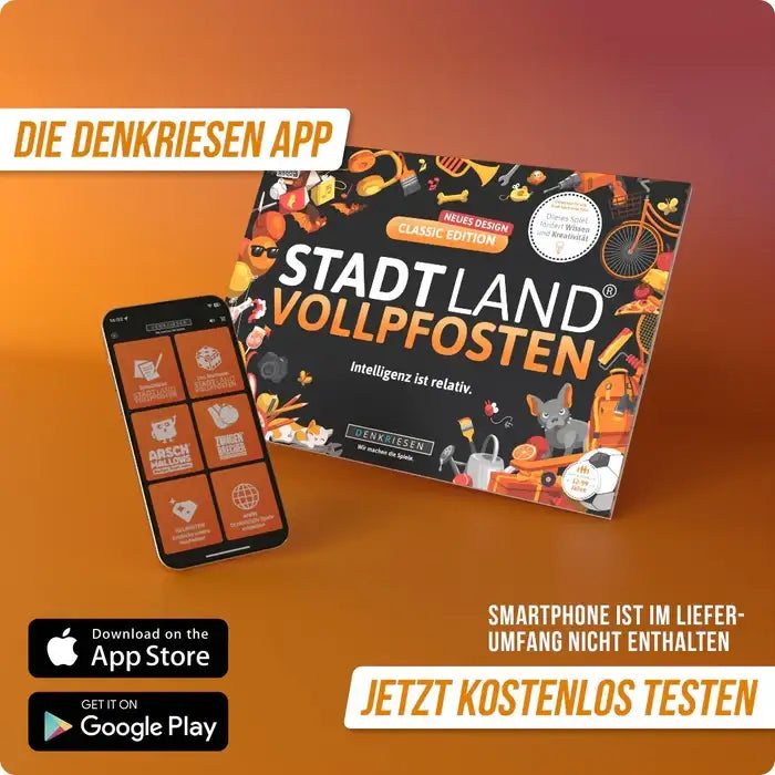 Stadtland Vollpfosten Classic Edition Spiel mit App für Smartphone, nachhaltiges Spielzeug