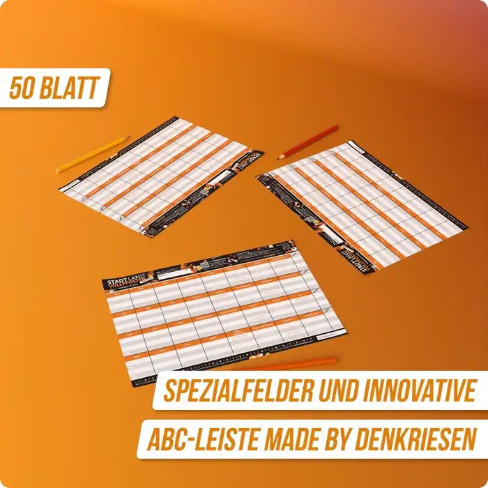 Spezialfelder und innovative ABC-Leiste mit 50 Blatt für kreatives Lernen