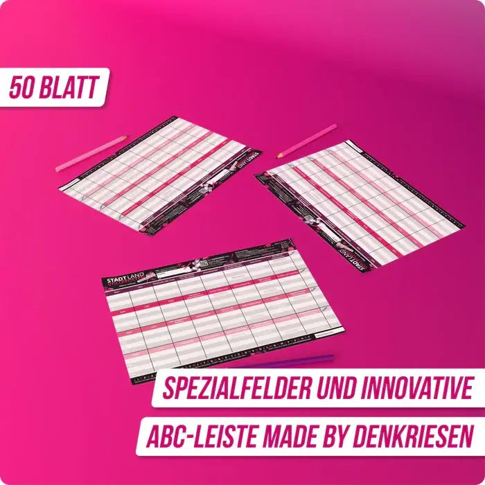 50 Blatt Spezialfelder und innovative ABC-Leiste für kreatives Lernen und Basteln