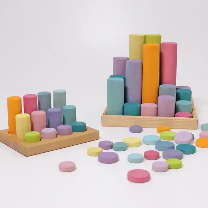 Steckspiel Kleine Walzen Pastell - 10574 Grimms