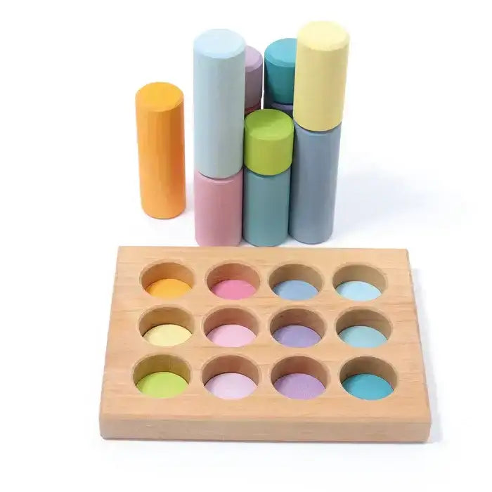 Steckspiel Kleine Walzen Pastell - 10574 Grimms