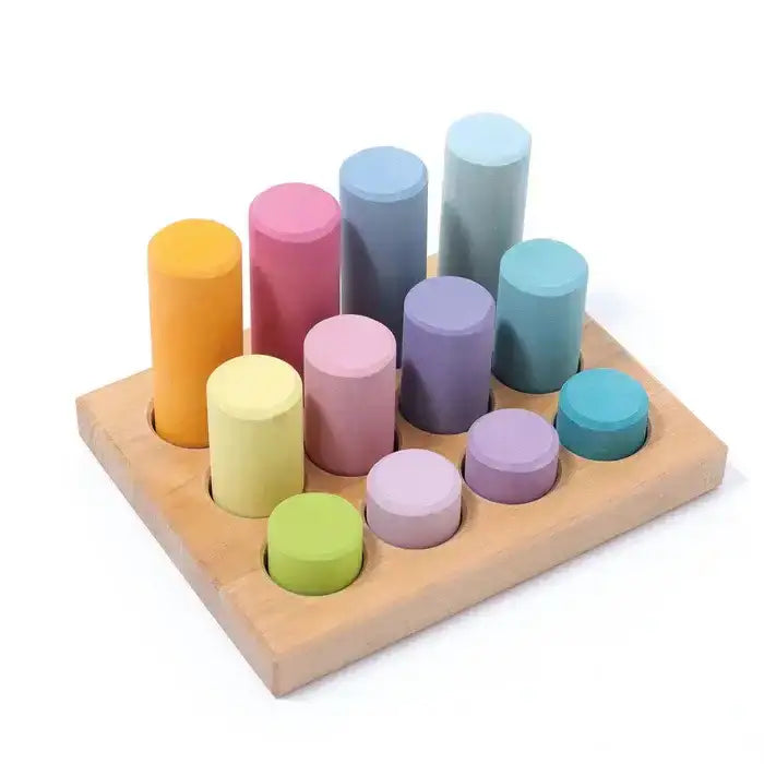 Steckspiel Kleine Walzen Pastell - 10574 Grimms