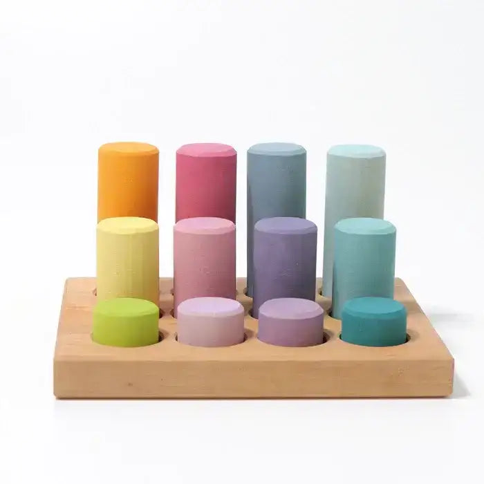 Steckspiel Kleine Walzen Pastell - 10574 Grimms
