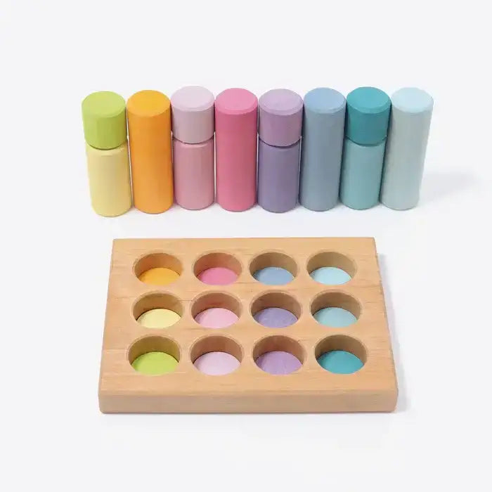 Steckspiel Kleine Walzen Pastell - 10574 Grimms