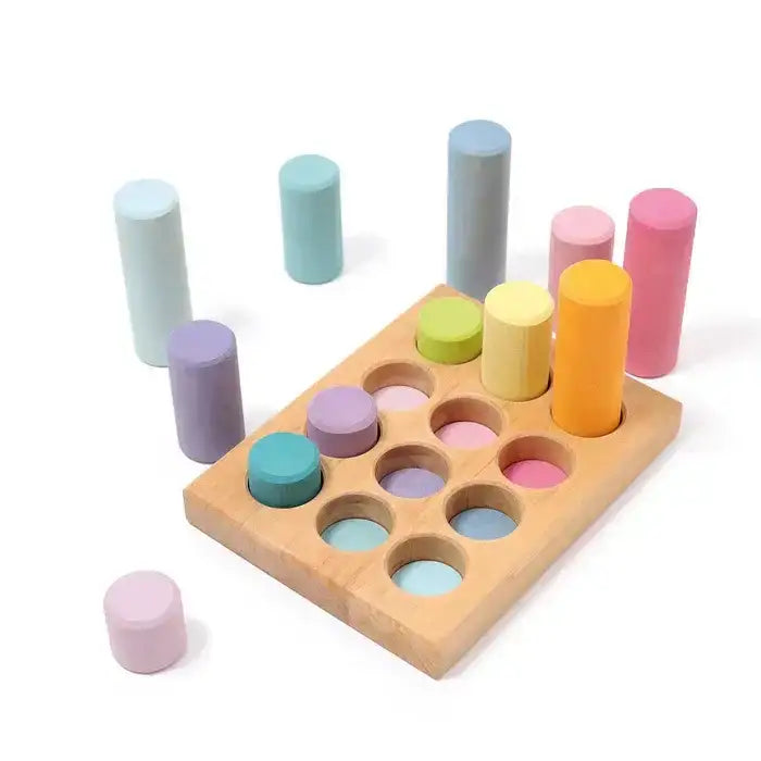 Steckspiel Kleine Walzen Pastell - 10574 Grimms