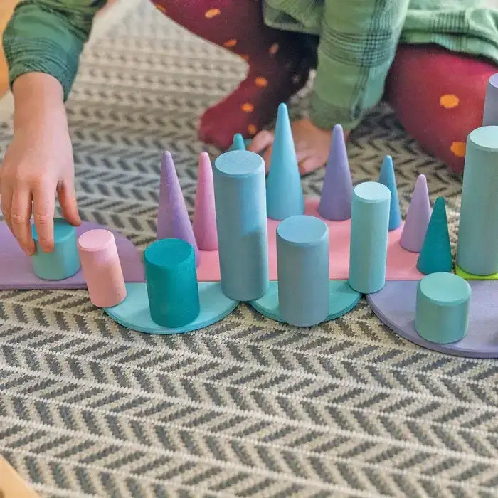 Steckspiel Kleine Walzen Pastell - 10574 Grimms