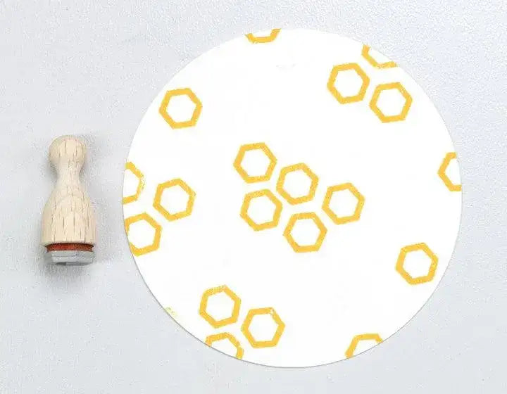 Stempel Honigwabe Perlenfischer