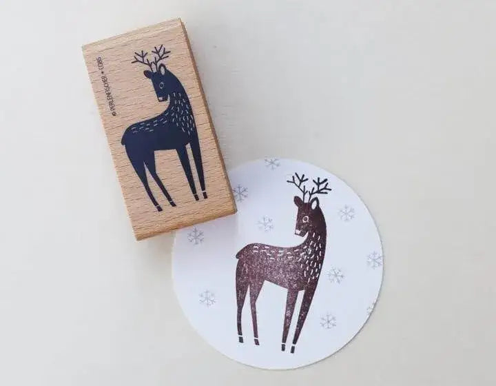Stempel Reh Perlenfischer