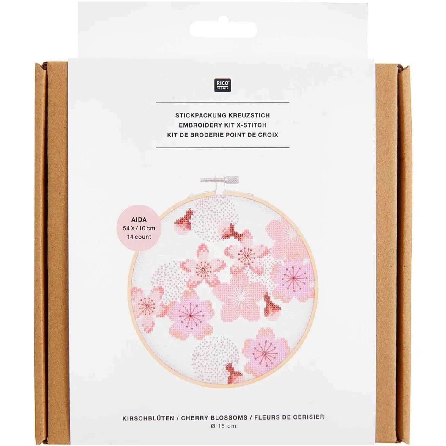 Stickpackung "Kirschblüten Bild" Rico