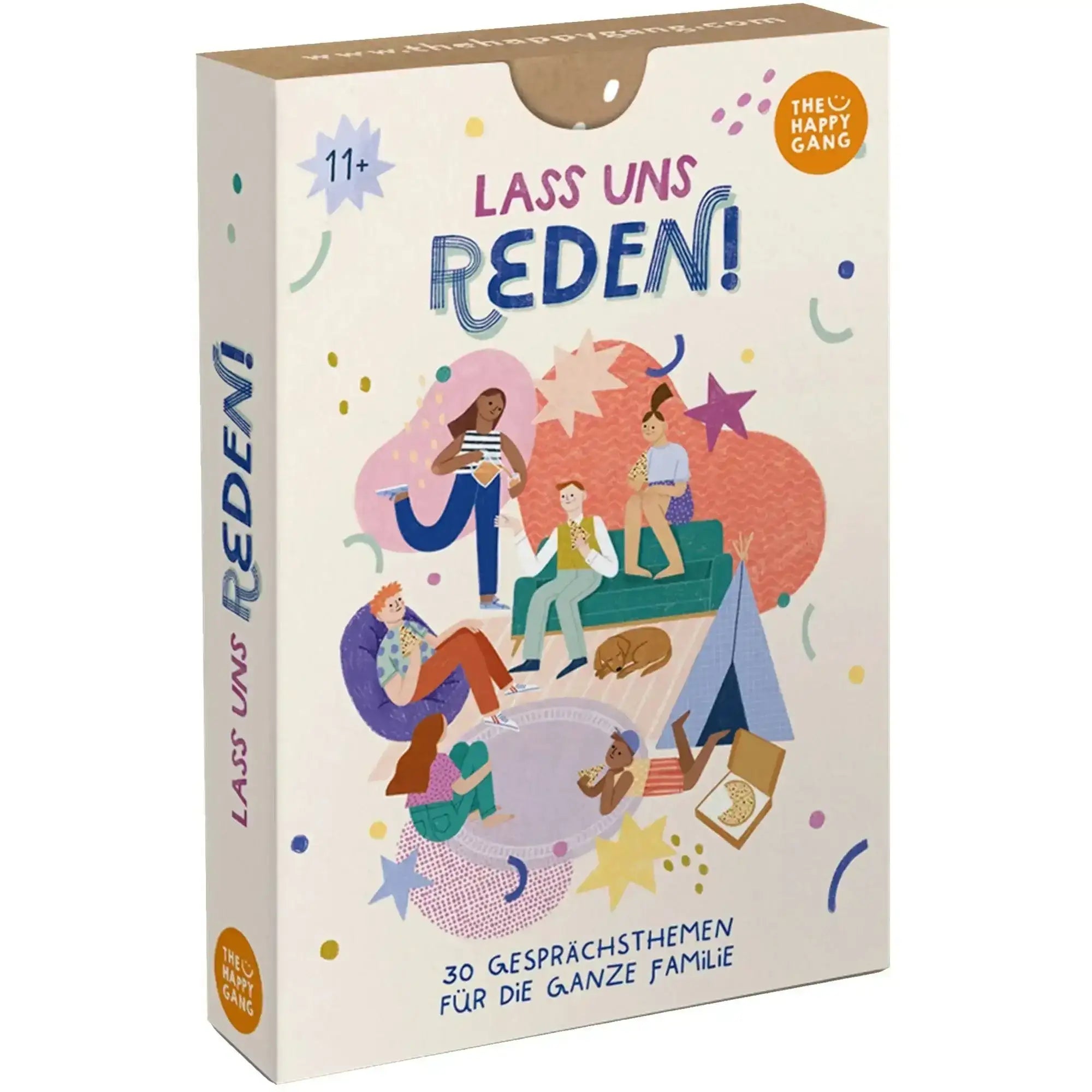 Mutmachkarten Lass uns reden von The Happy Gang, Familiengesprächsspiel bei kunstundspiel