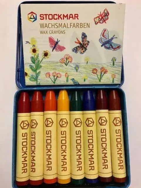 Wachsmalstifte 8 Farben Blechetui Sondersortiment Stockmar